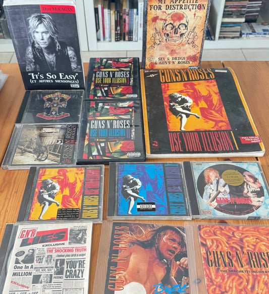 GUNS N’ ROSES – Collection 90s/00s – CDs + livres + songbooks – Bundle Vintage XX