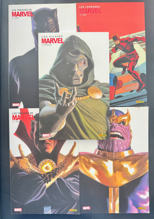 Collections Marvel (Fatalis, Thanos, Black Panther, Dr Strange, Daredevil)
