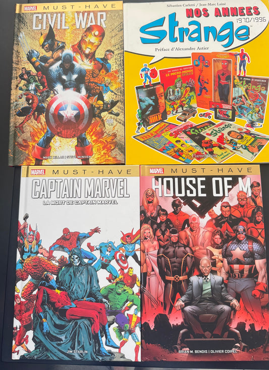 Marvel Must-Have Starter — Civil War + House of M + La Mort de Captain Marvel + Nos Années Strange